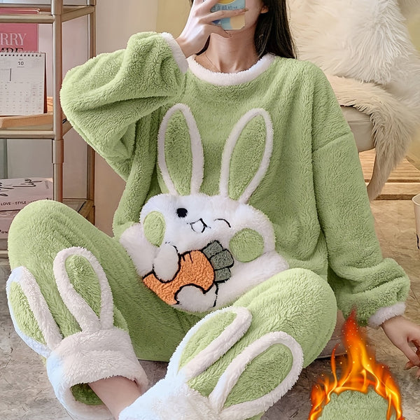 Cozy Rabbit  Carrot Plush Winter Set
