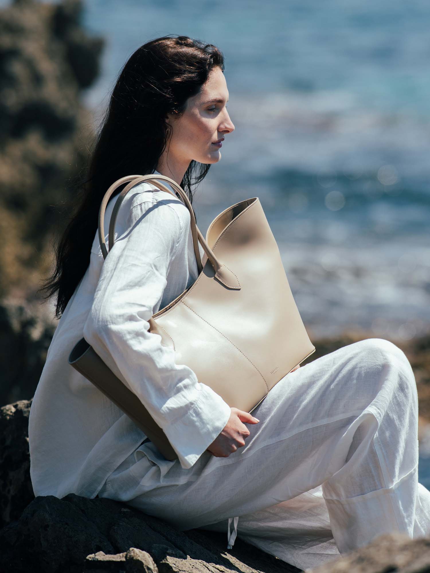 Pelle Calfskin Misty Beige