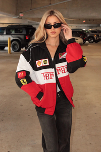 Tri-Color Ferrari Jacket | Ultra-Limited | DotGirls® F1 Edition