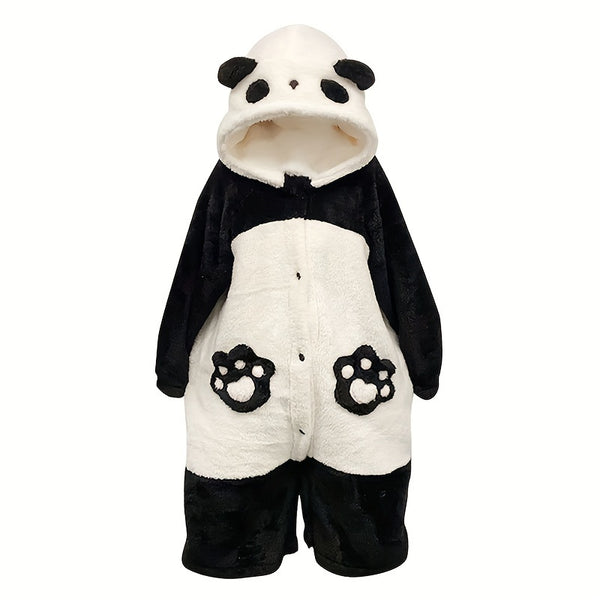 Cozy Panda Flannel Wearable Blanket Cartoon Animal Fleece Robe