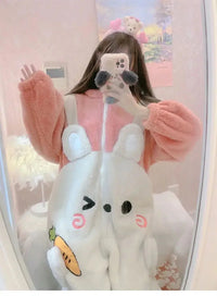 Fluffy Bunny Cozy Winter Onesie
