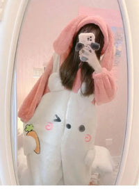 Fluffy Bunny Cozy Winter Onesie