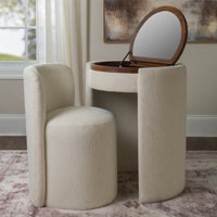Ivory Chair and Mirror Vanity Set in Chattanooga