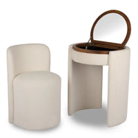 Ivory Chair and Mirror Vanity Set in Chattanooga