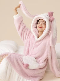 Rabbit Hooded Robe
