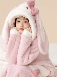 Rabbit Hooded Robe