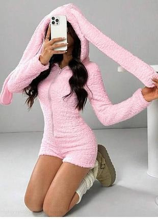 Pajama jumpsuit with ears