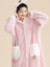Rabbit Hooded Robe